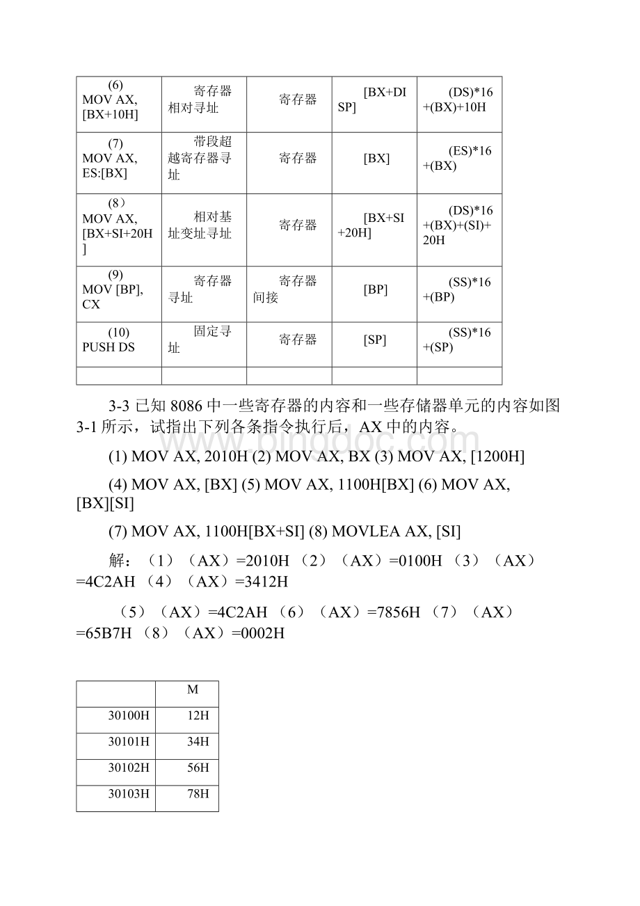 微计算机原理第2版第三章课后习题答案潘名莲马争丁庆生编著.docx_第2页