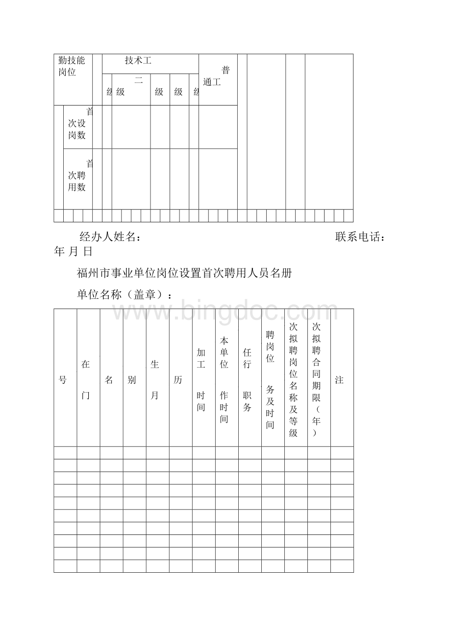 福州市事业单位岗位设置实施方案需报材料.docx_第3页