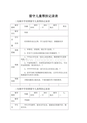 留守儿童帮扶记录表.docx