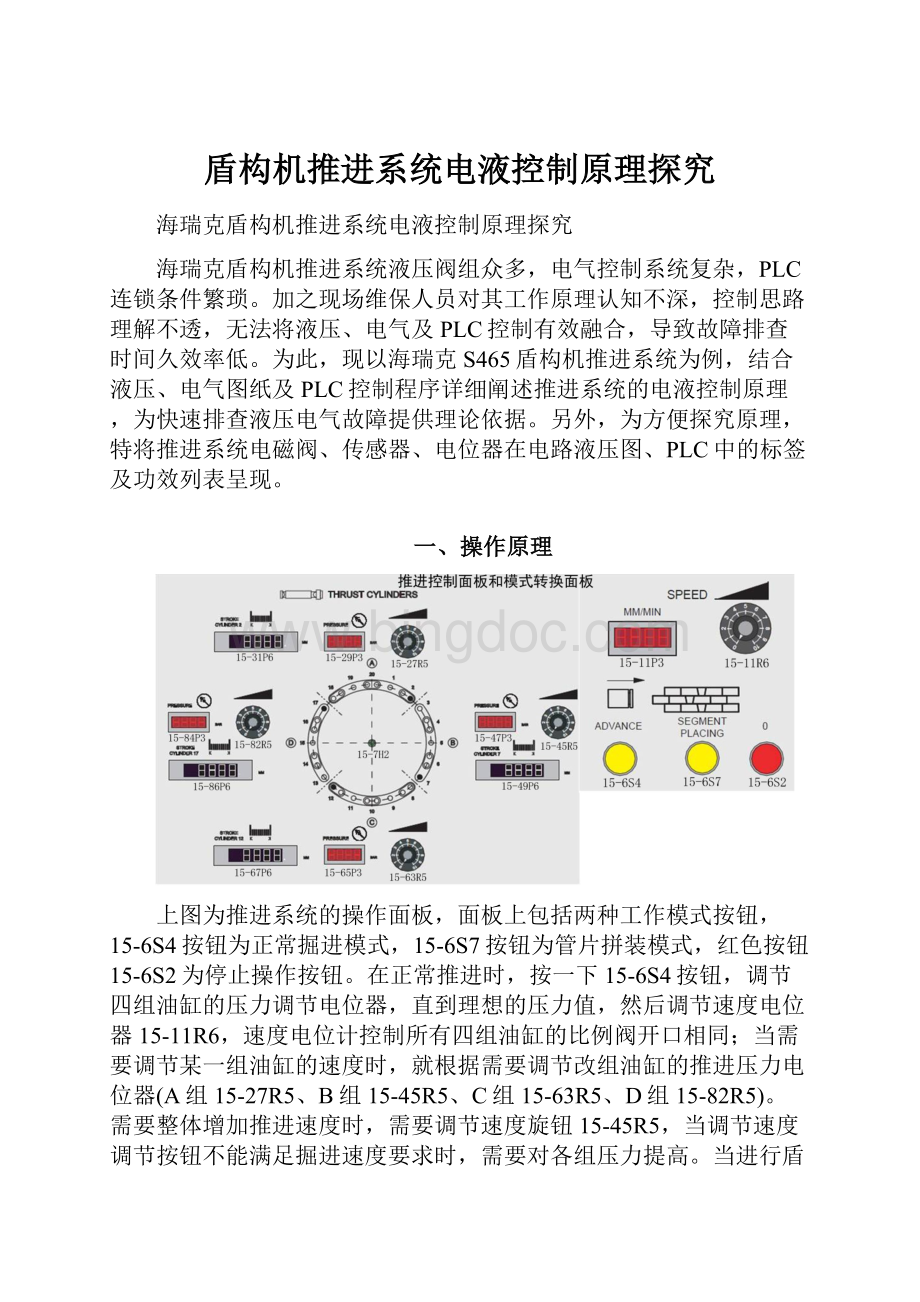 盾构机推进系统电液控制原理探究.docx_第1页
