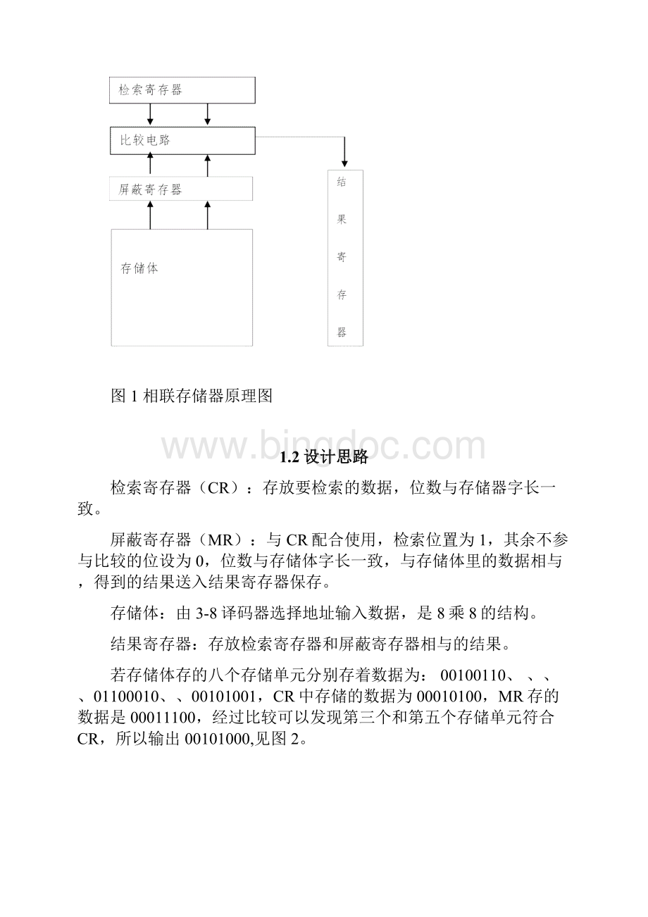 计算机组成原理课程设计相联存储器的设计.docx_第3页