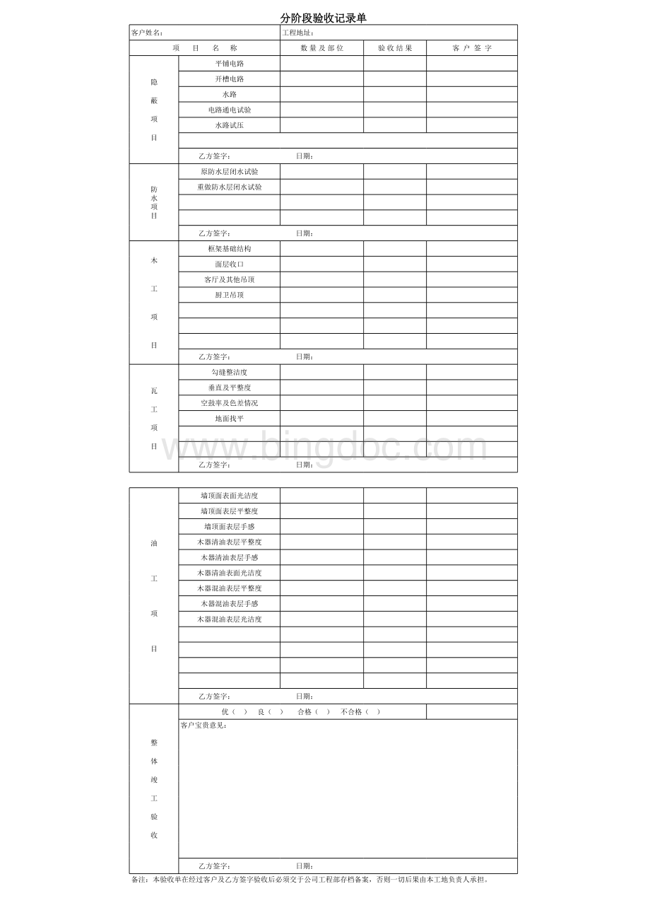 表2--电路管线验收单.xls