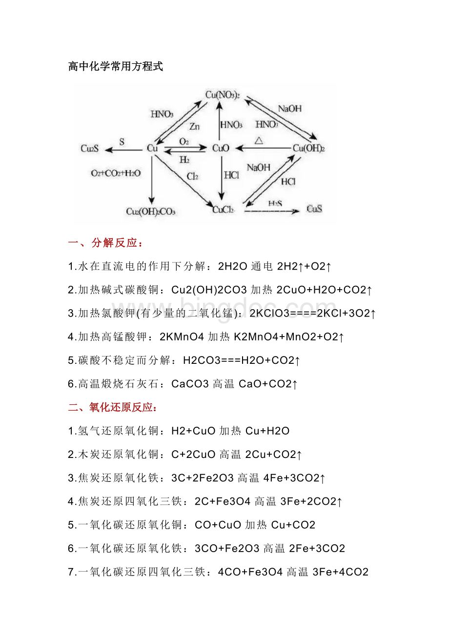 高中化学全册公式一网打尽.docx